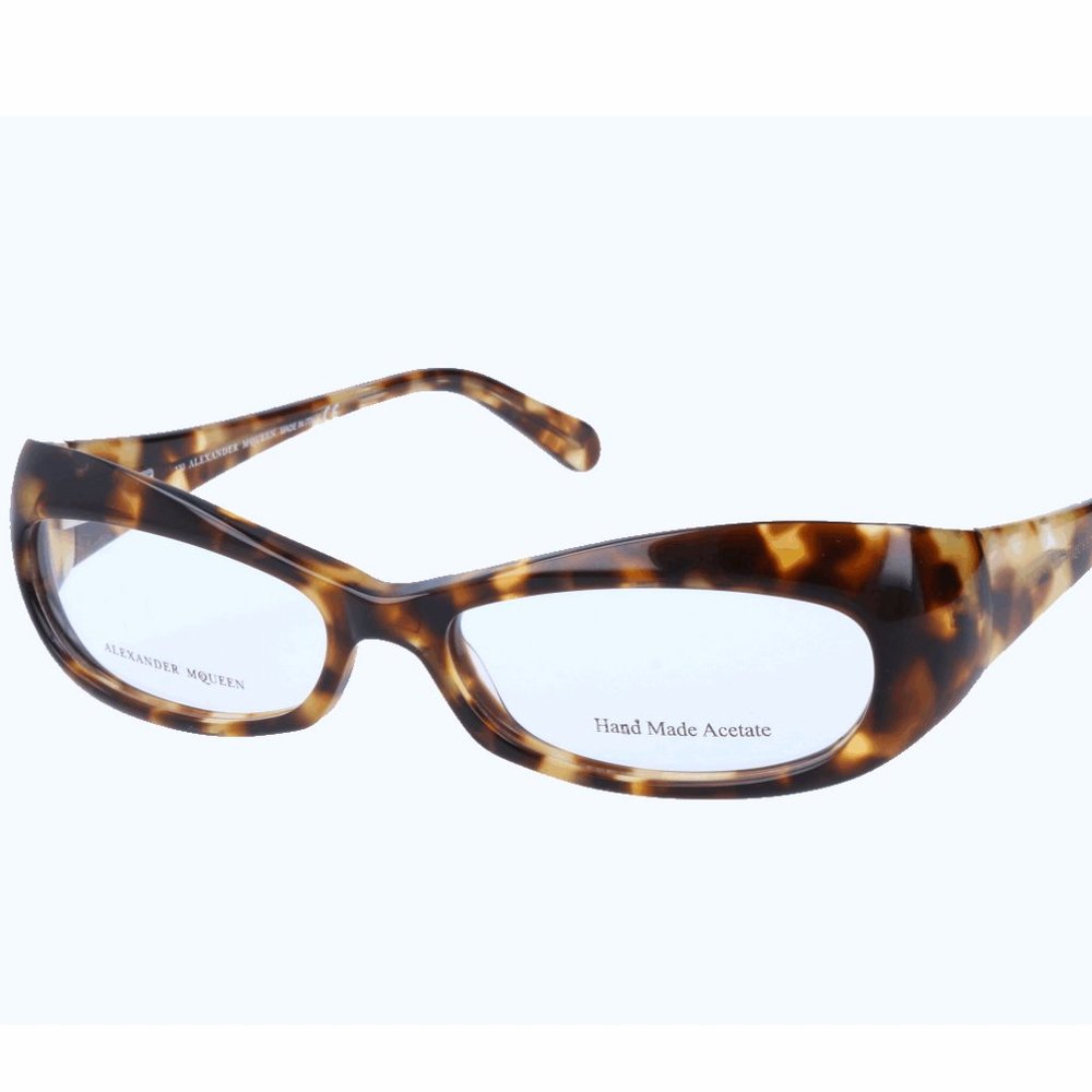 ALEXANDER MCQUEEN AMQ  HAVANA EYEGLASSES